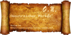 Oesztreicher Mirkó névjegykártya